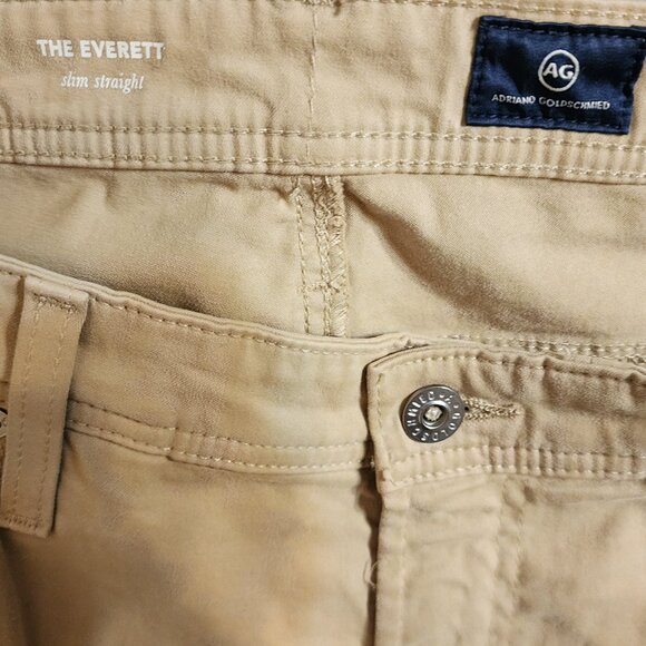 AG Adriano Goldschmied Everett Slim Straight Khaki Pants 36x32 Preppy Normcore - Picture 5 of 14